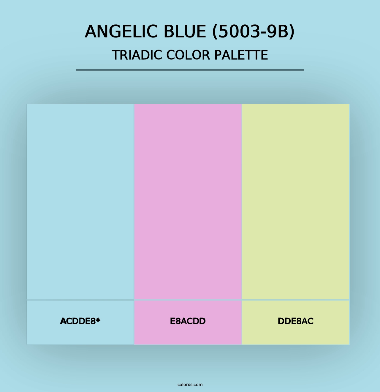 Angelic Blue (5003-9B) - Triadic Color Palette