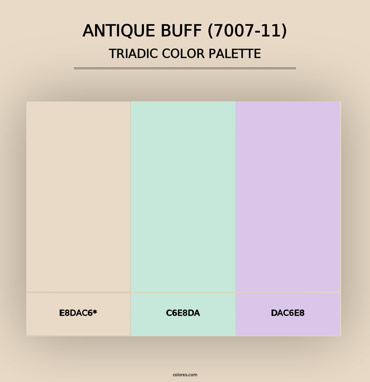 Antique Buff (7007-11) - Triadic Color Palette