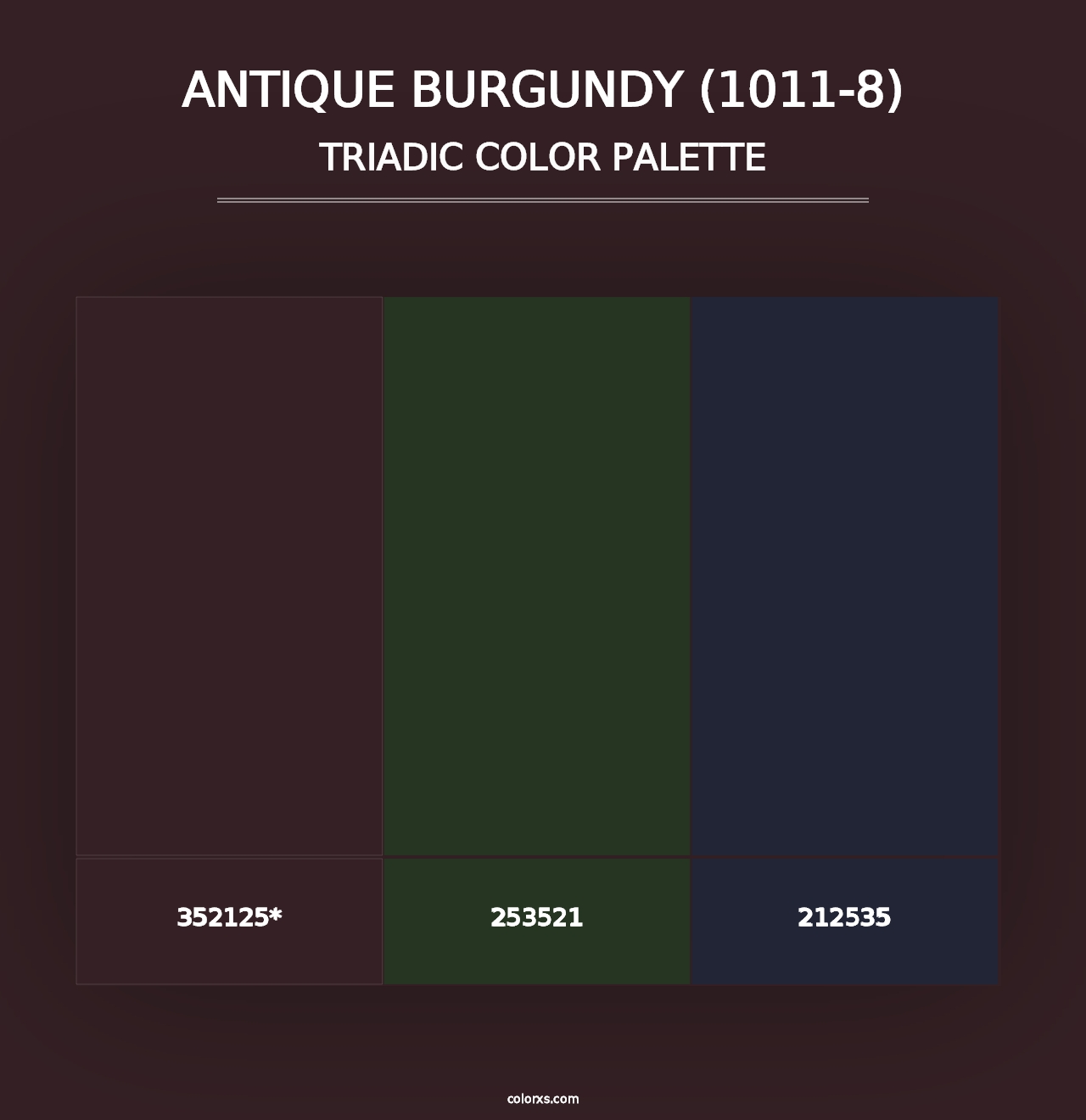 Antique Burgundy (1011-8) - Triadic Color Palette