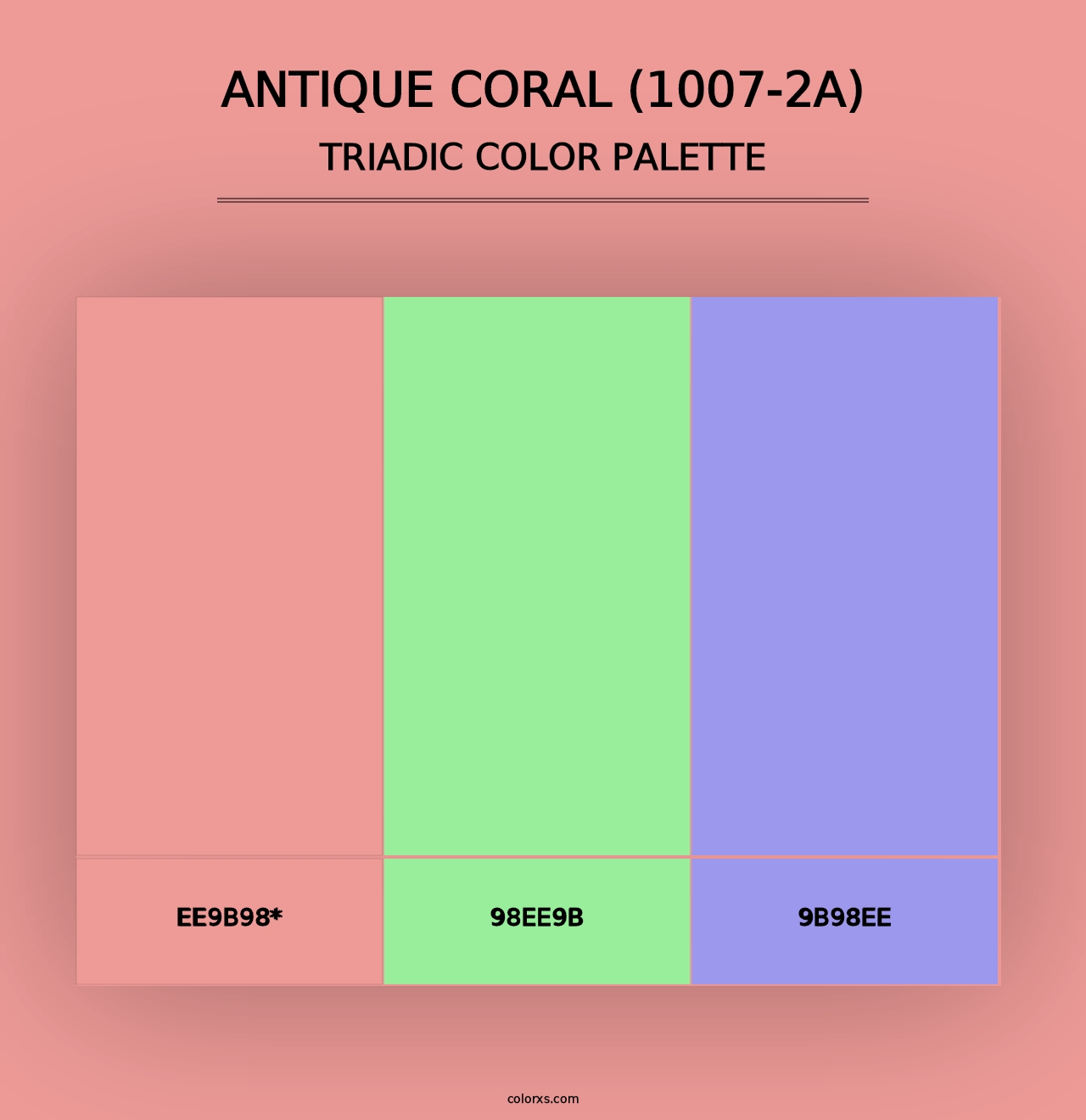 Antique Coral (1007-2A) - Triadic Color Palette