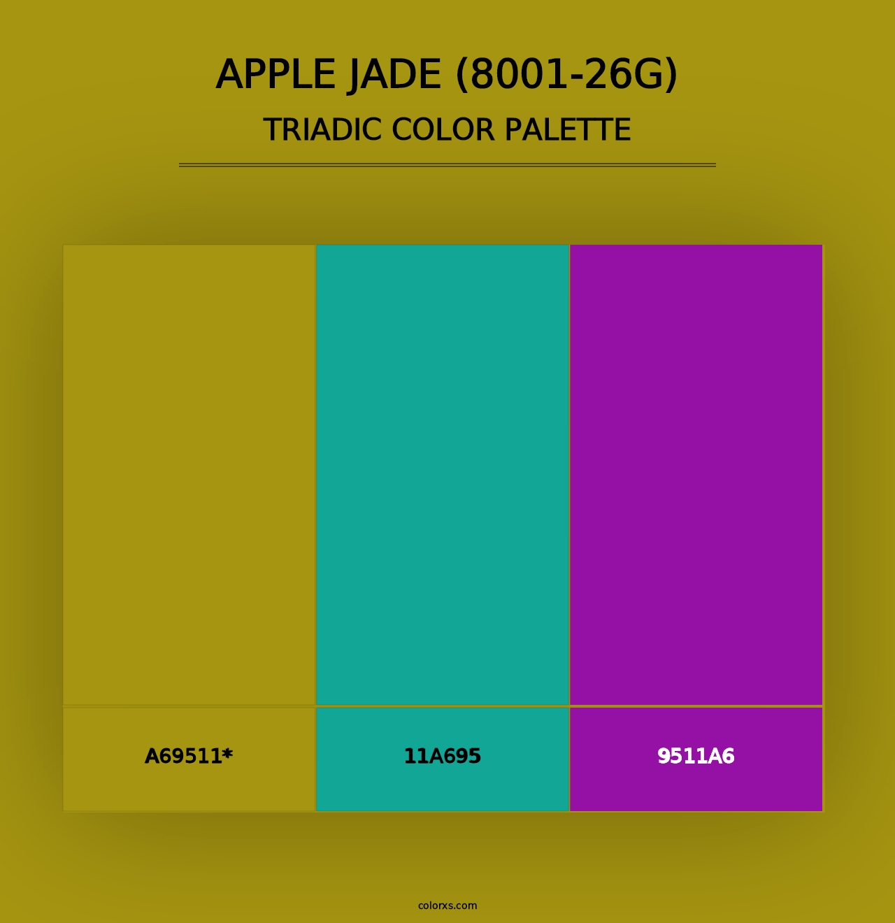 Apple Jade (8001-26G) - Triadic Color Palette