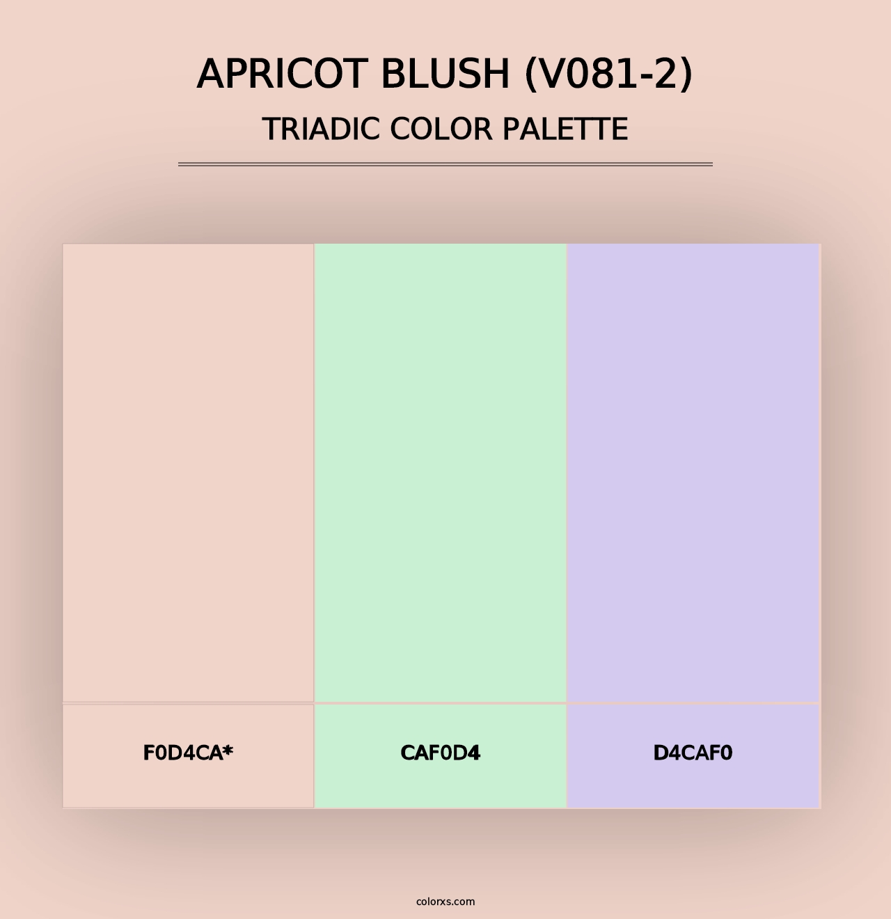 Apricot Blush (V081-2) - Triadic Color Palette