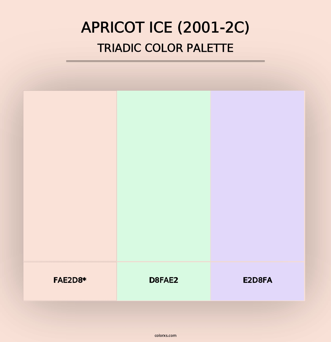 Apricot Ice (2001-2C) - Triadic Color Palette