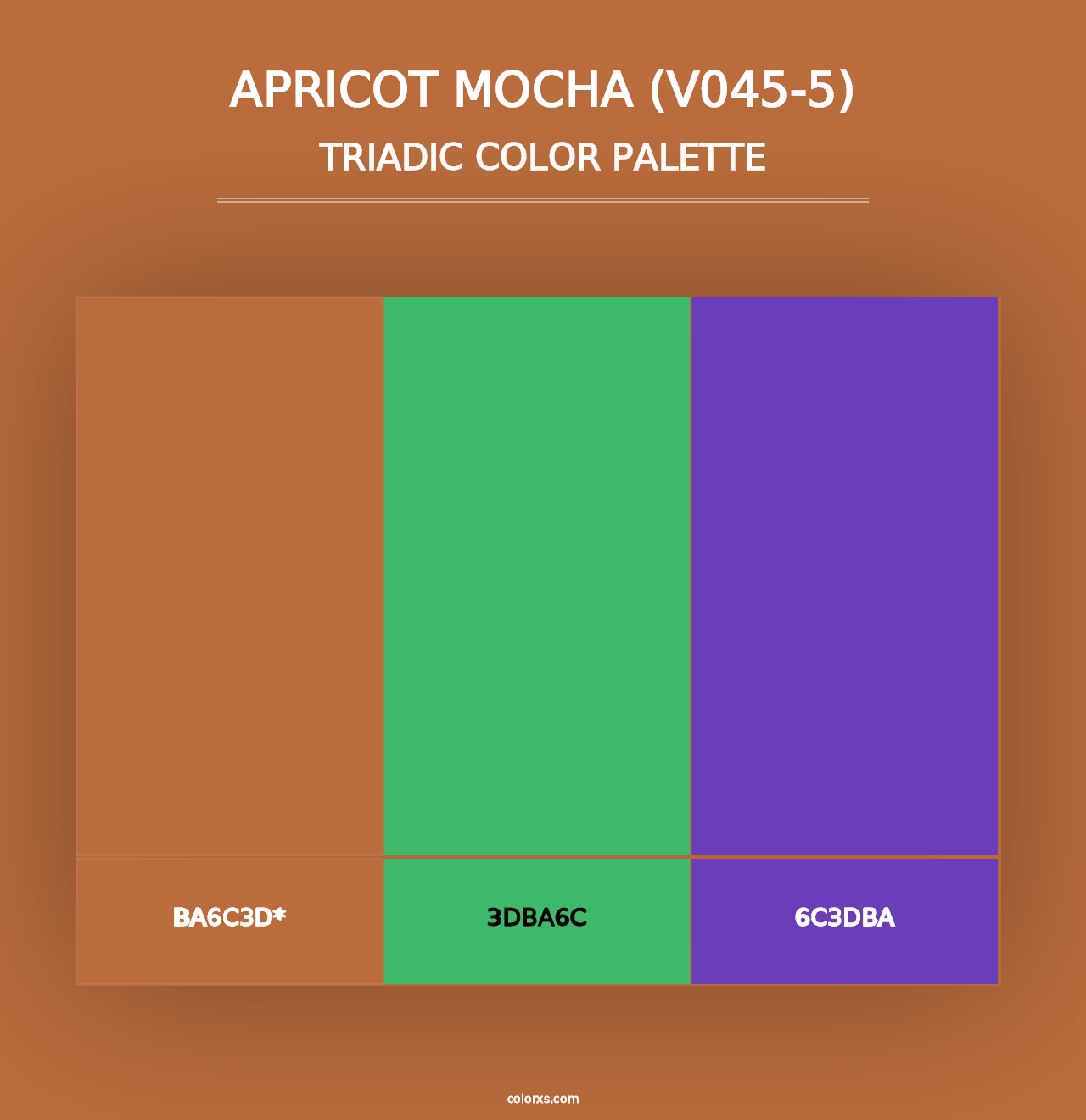 Apricot Mocha (V045-5) - Triadic Color Palette