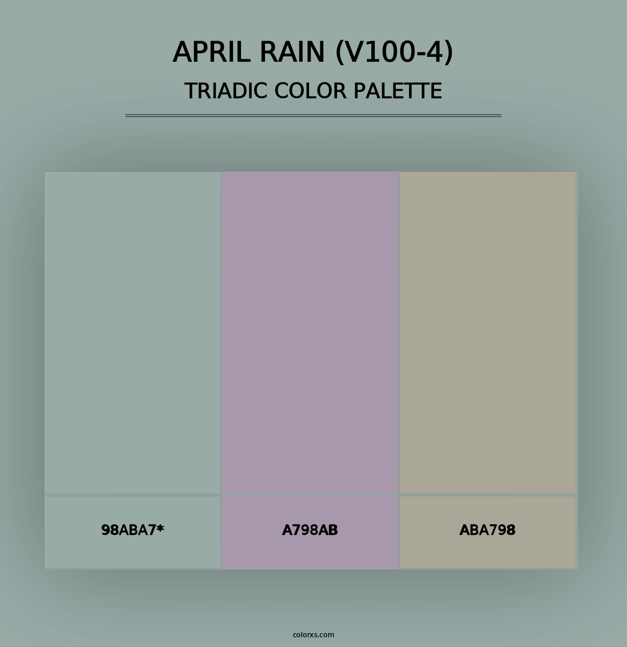 April Rain (V100-4) - Triadic Color Palette