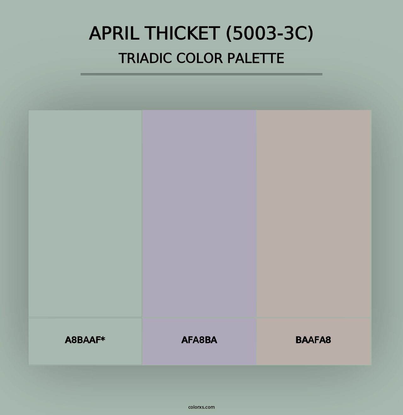 April Thicket (5003-3C) - Triadic Color Palette