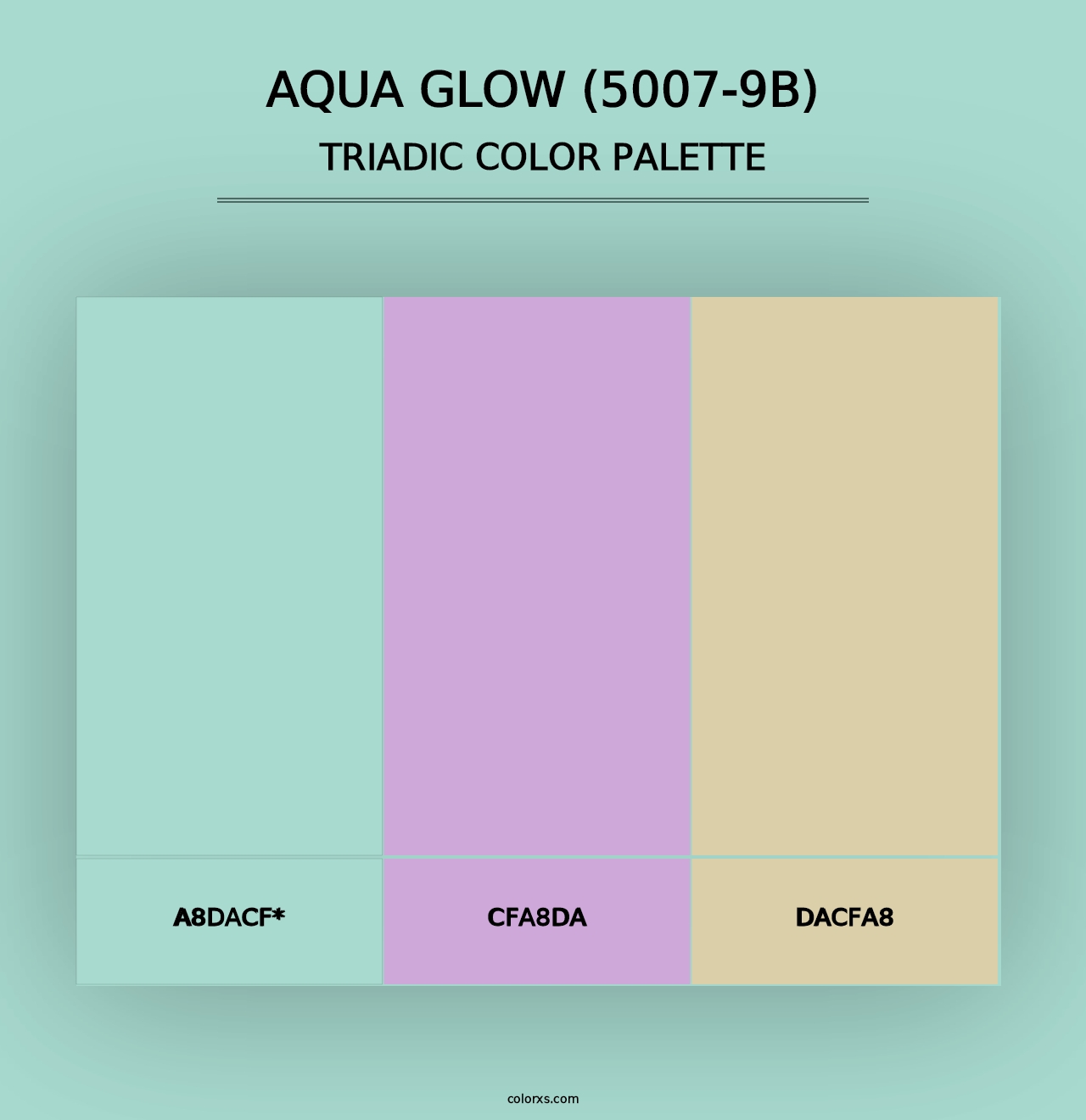 Aqua Glow (5007-9B) - Triadic Color Palette