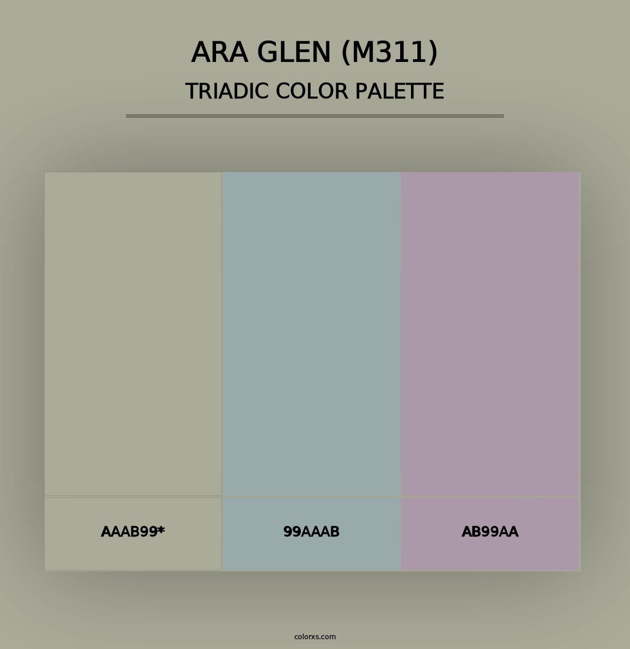 Ara Glen (M311) - Triadic Color Palette