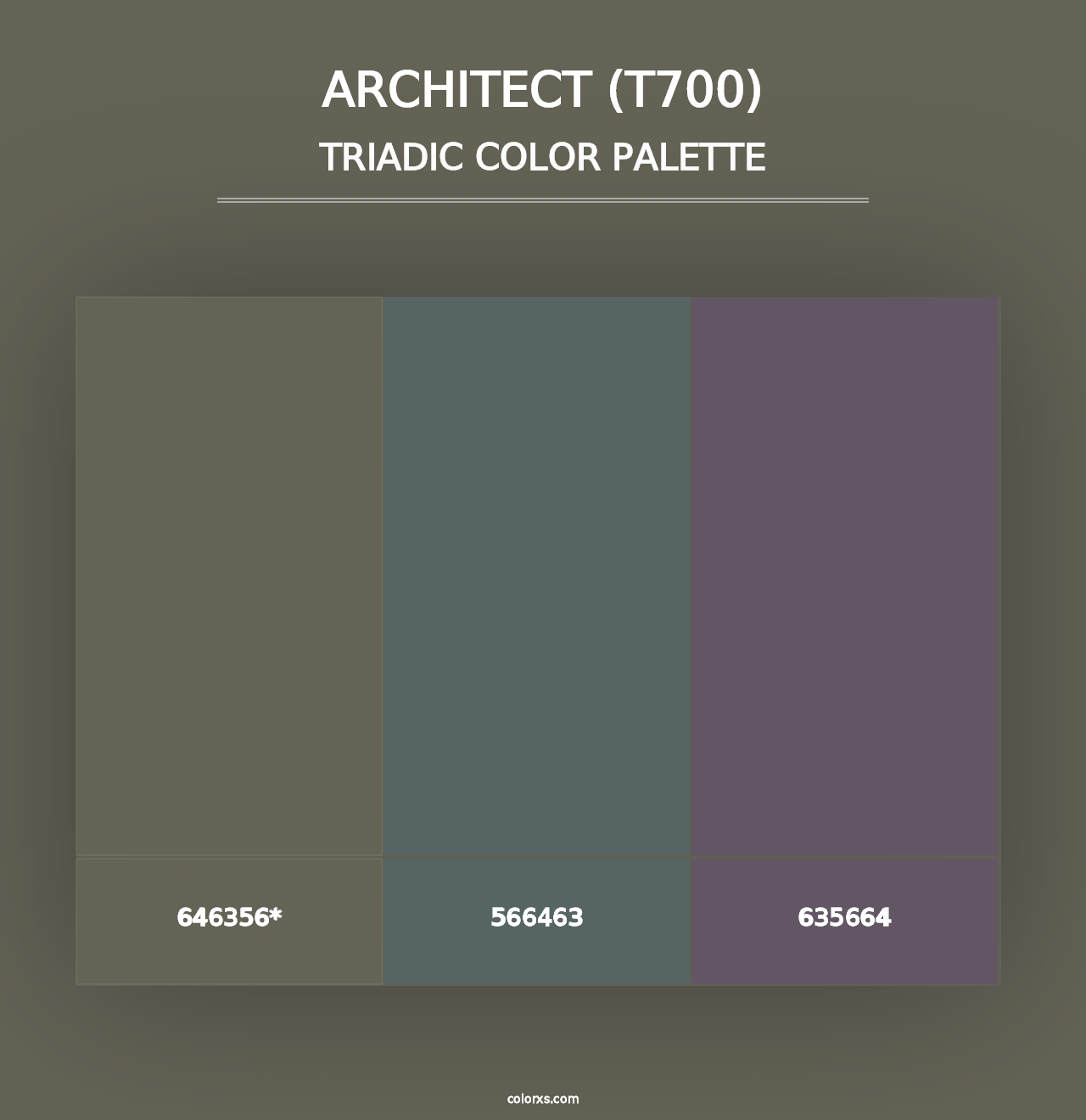 Architect (T700) - Triadic Color Palette