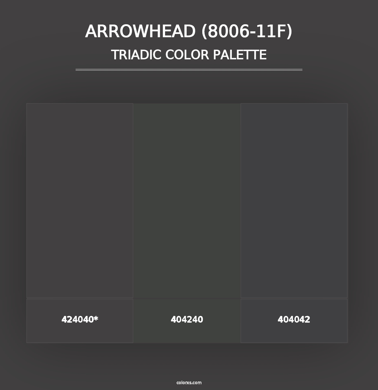 Arrowhead (8006-11F) - Triadic Color Palette