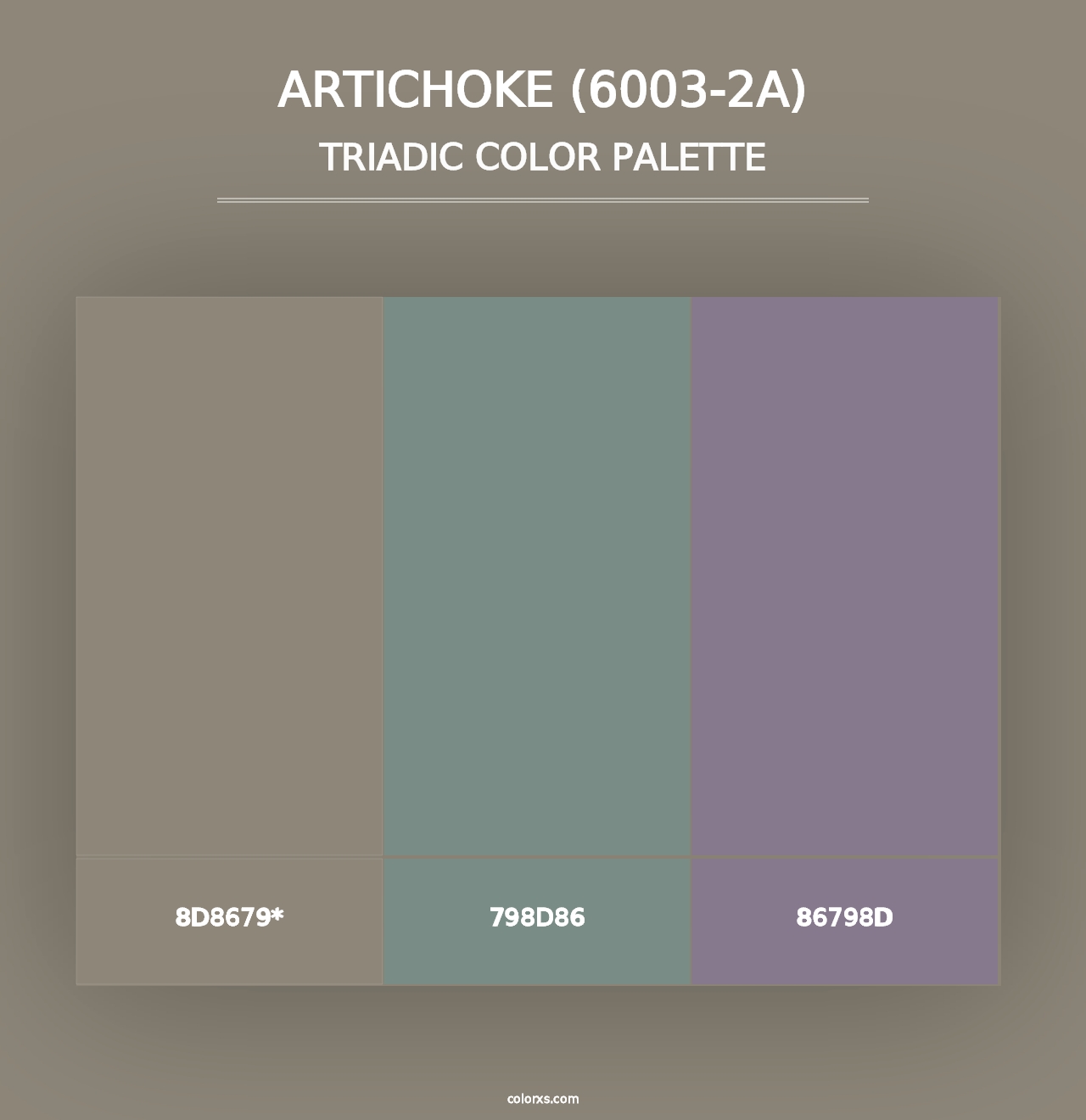 Artichoke (6003-2A) - Triadic Color Palette