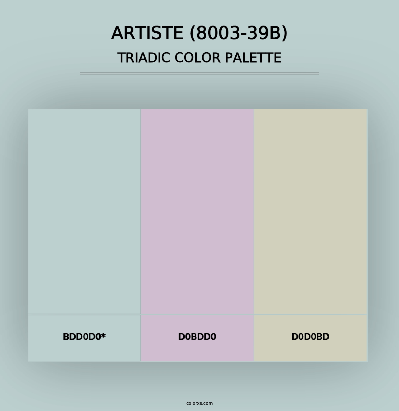 Artiste (8003-39B) - Triadic Color Palette