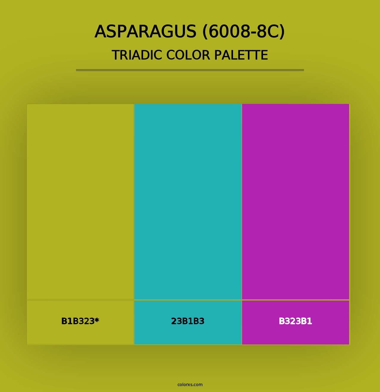 Asparagus (6008-8C) - Triadic Color Palette