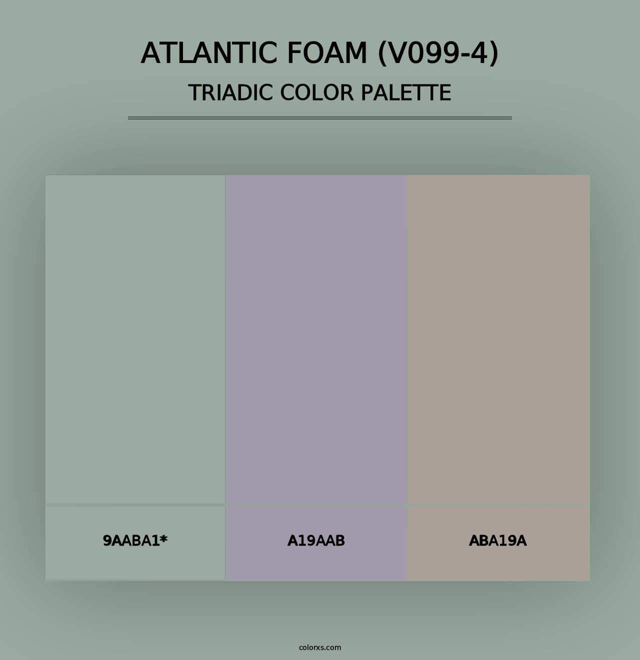 Atlantic Foam (V099-4) - Triadic Color Palette