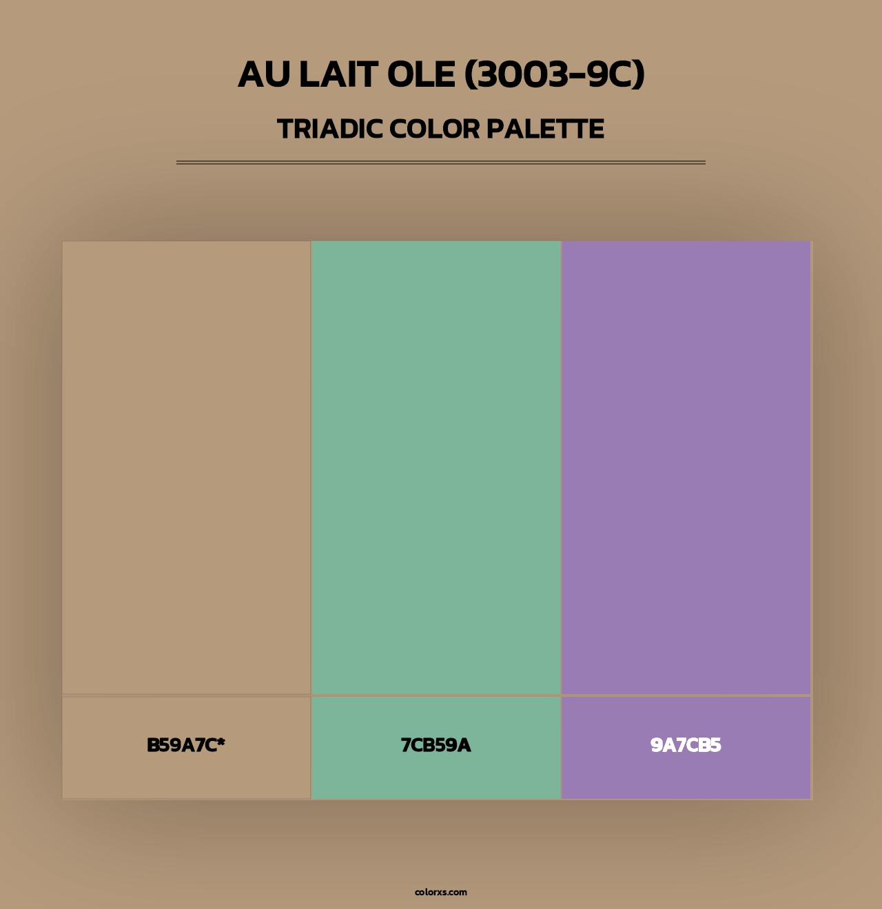 Au Lait Ole (3003-9C) - Triadic Color Palette