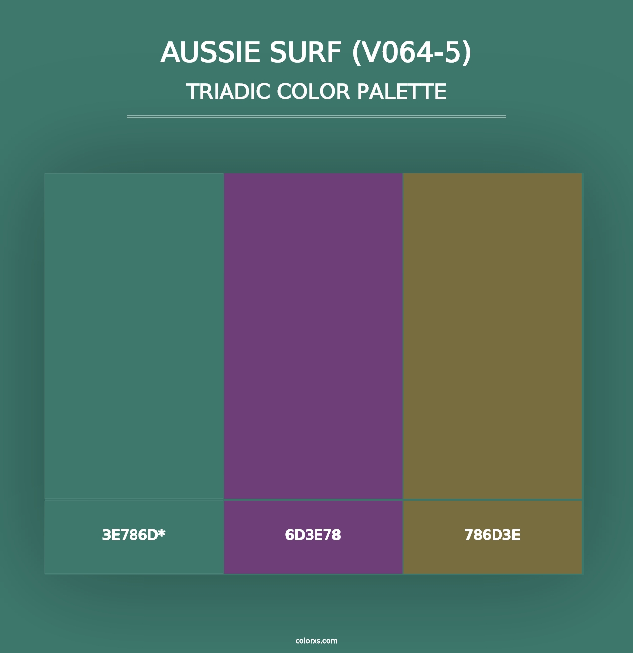 Aussie Surf (V064-5) - Triadic Color Palette