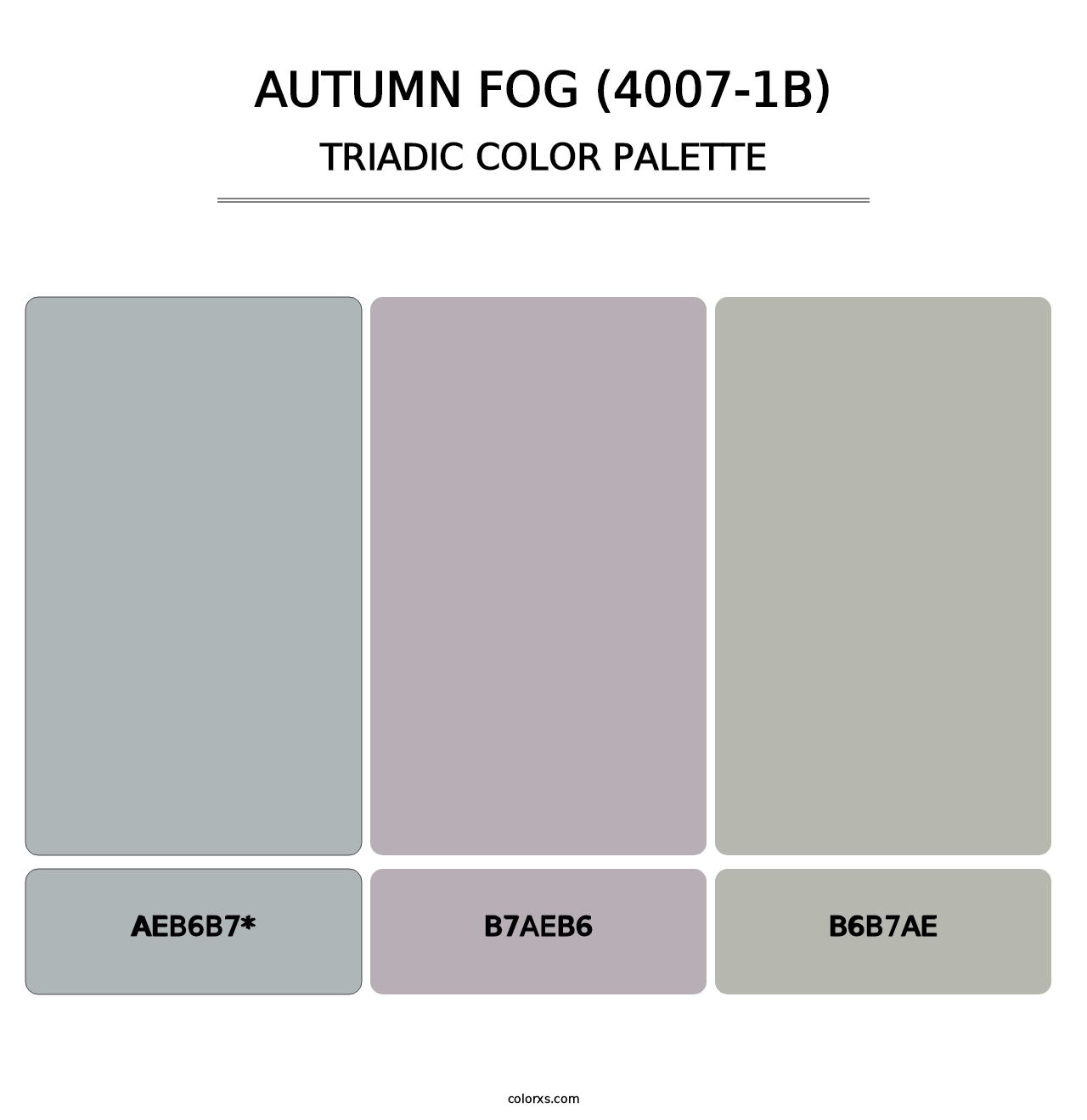 Autumn Fog (4007-1B) - Triadic Color Palette