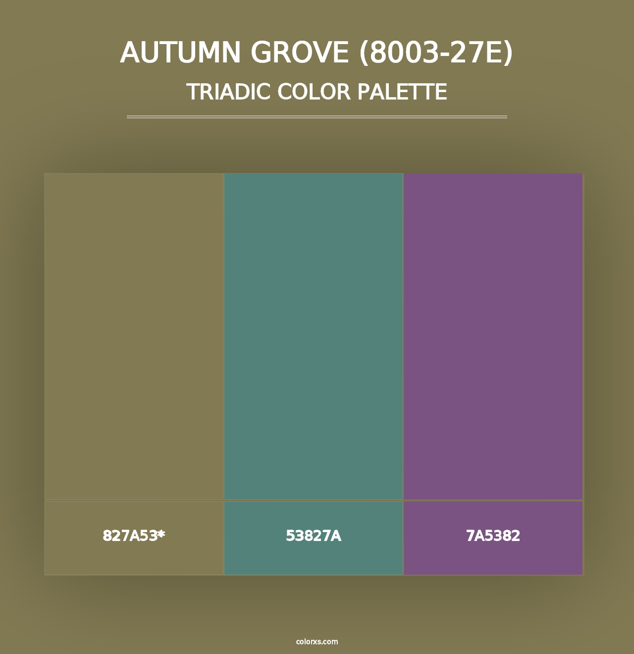 Autumn Grove (8003-27E) - Triadic Color Palette