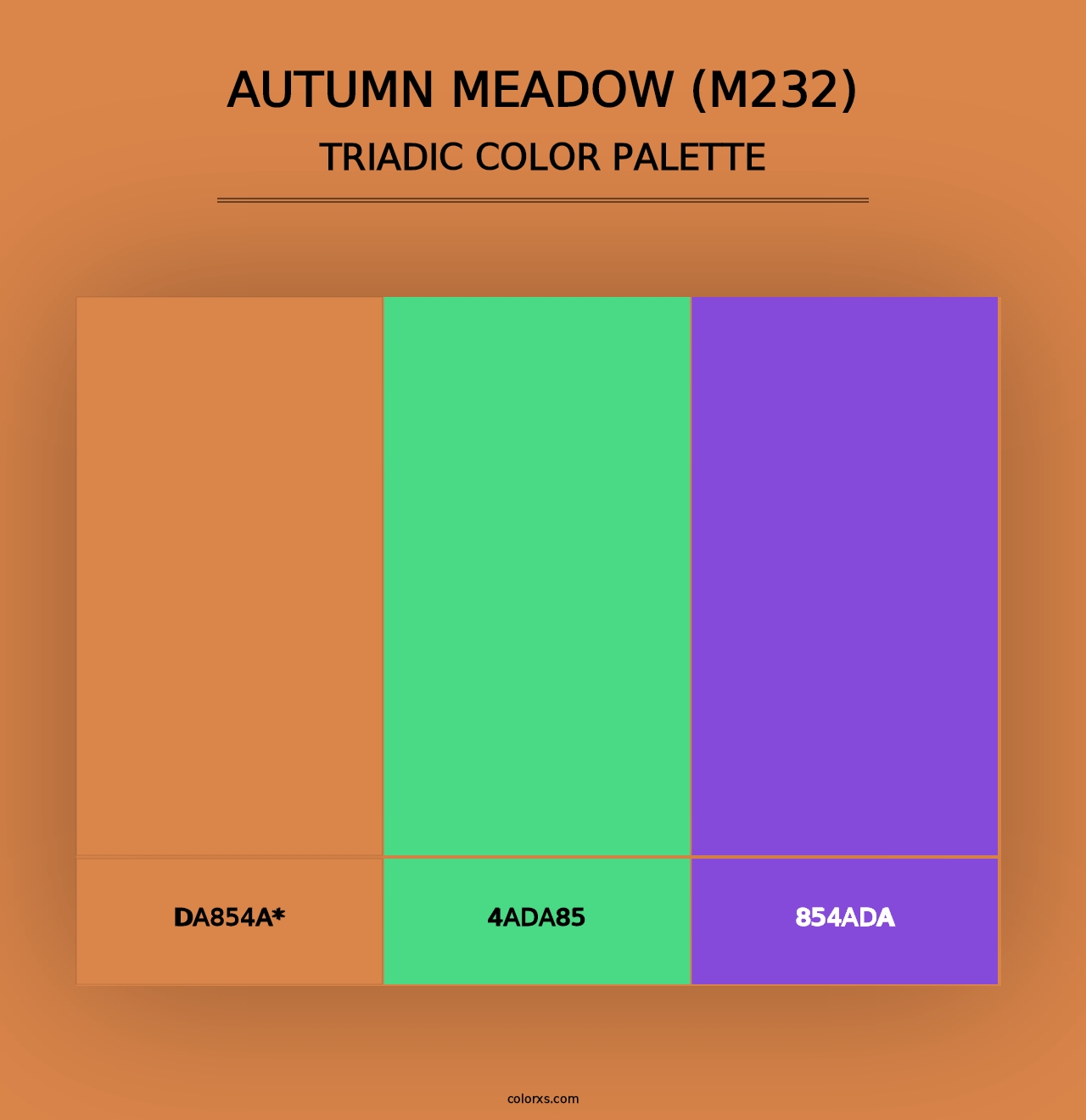 Autumn Meadow (M232) - Triadic Color Palette