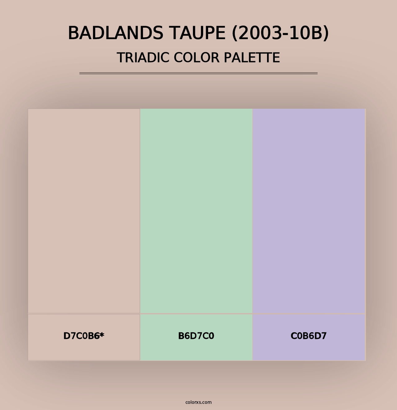 Badlands Taupe (2003-10B) - Triadic Color Palette