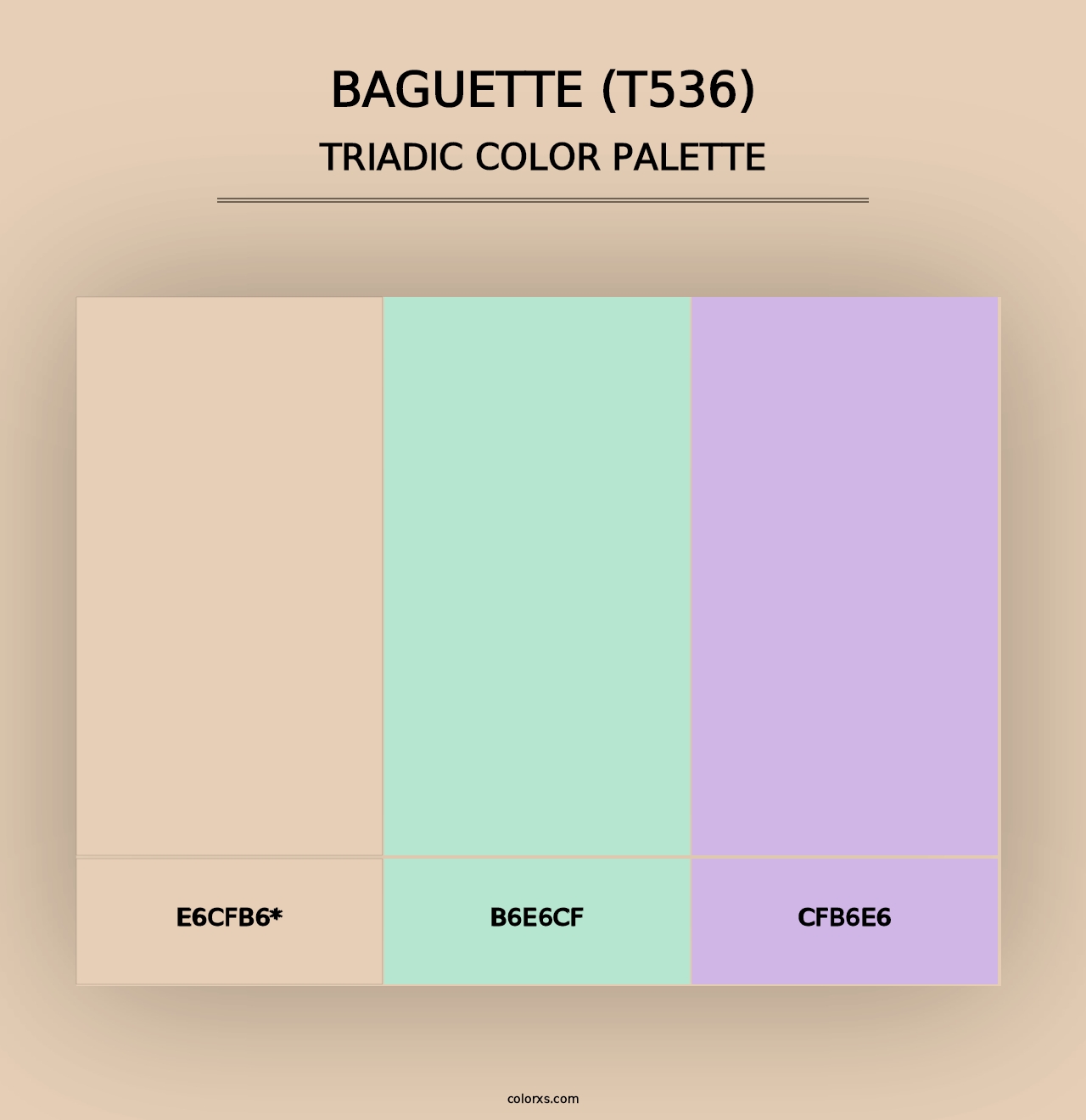 Baguette (T536) - Triadic Color Palette