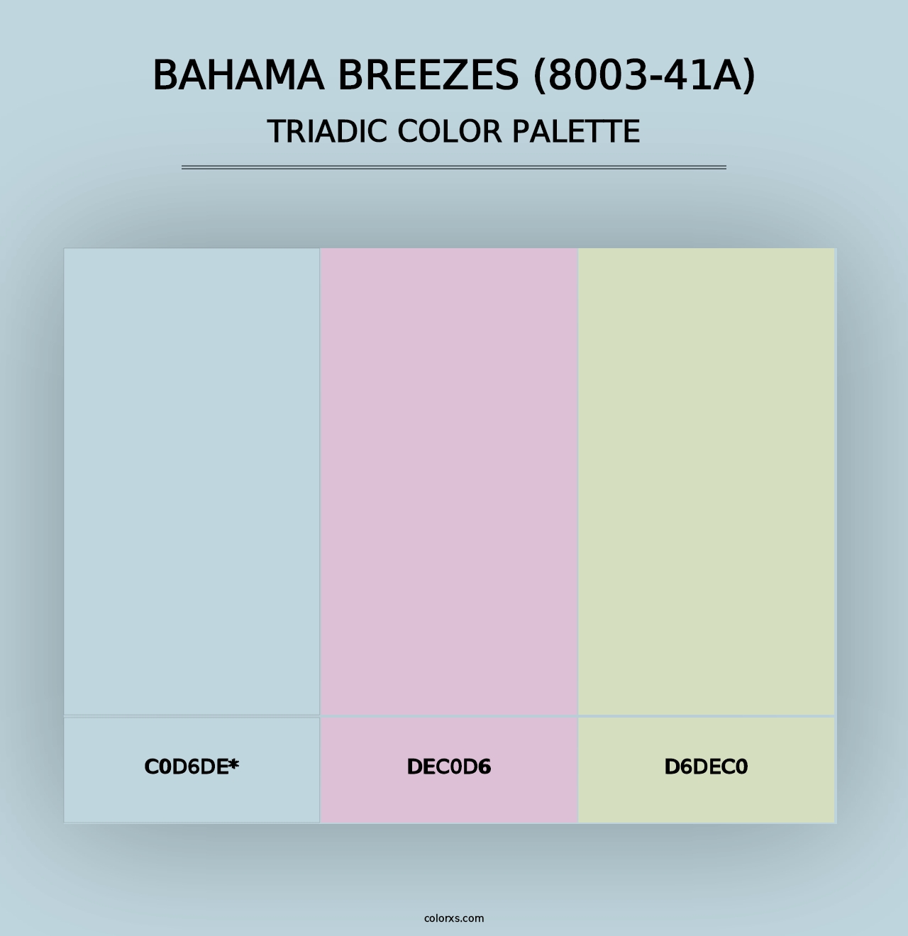 Bahama Breezes (8003-41A) - Triadic Color Palette