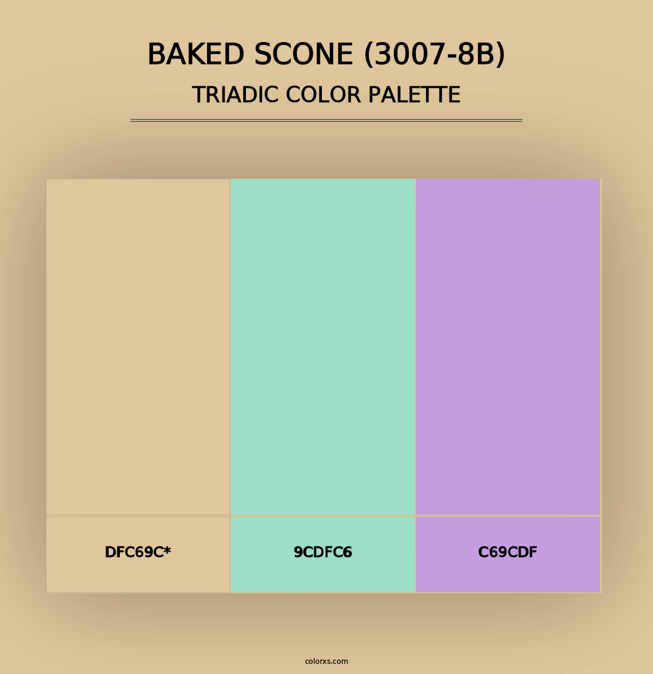 Baked Scone (3007-8B) - Triadic Color Palette