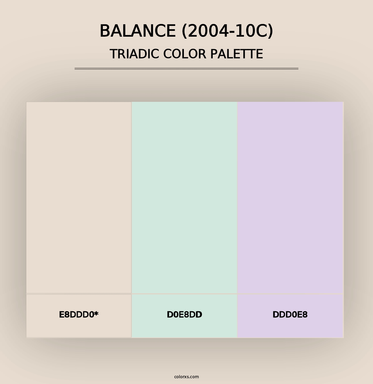 Balance (2004-10C) - Triadic Color Palette