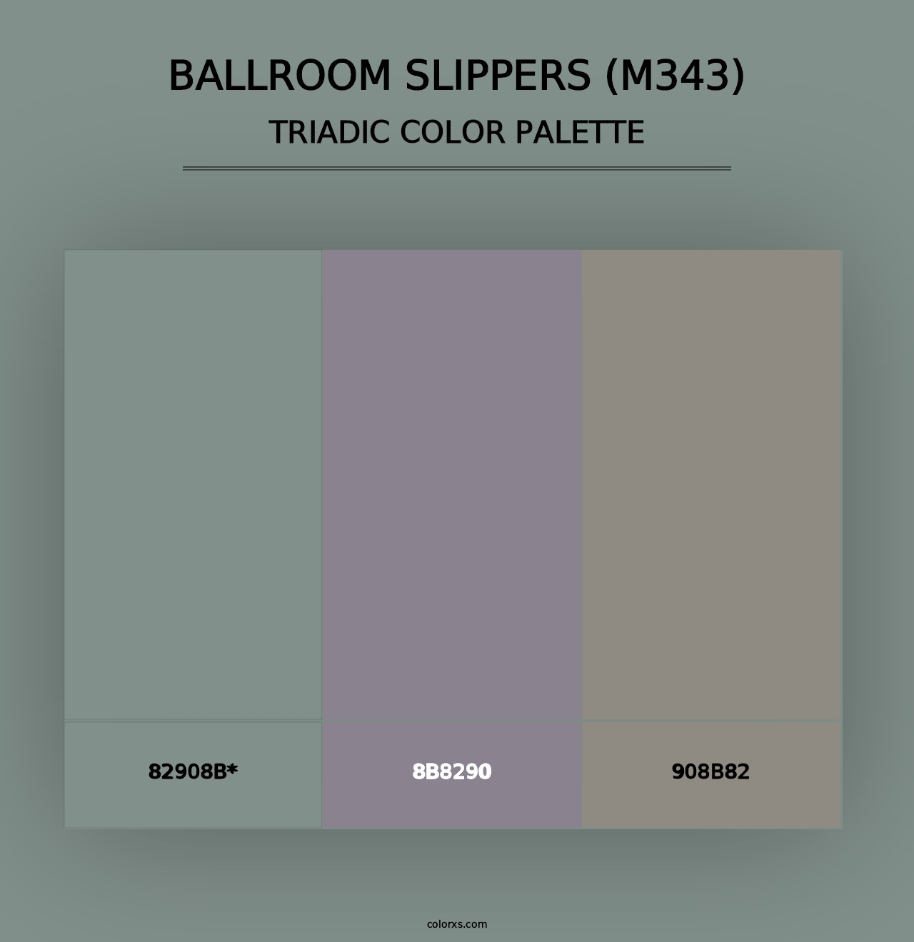 Ballroom Slippers (M343) - Triadic Color Palette