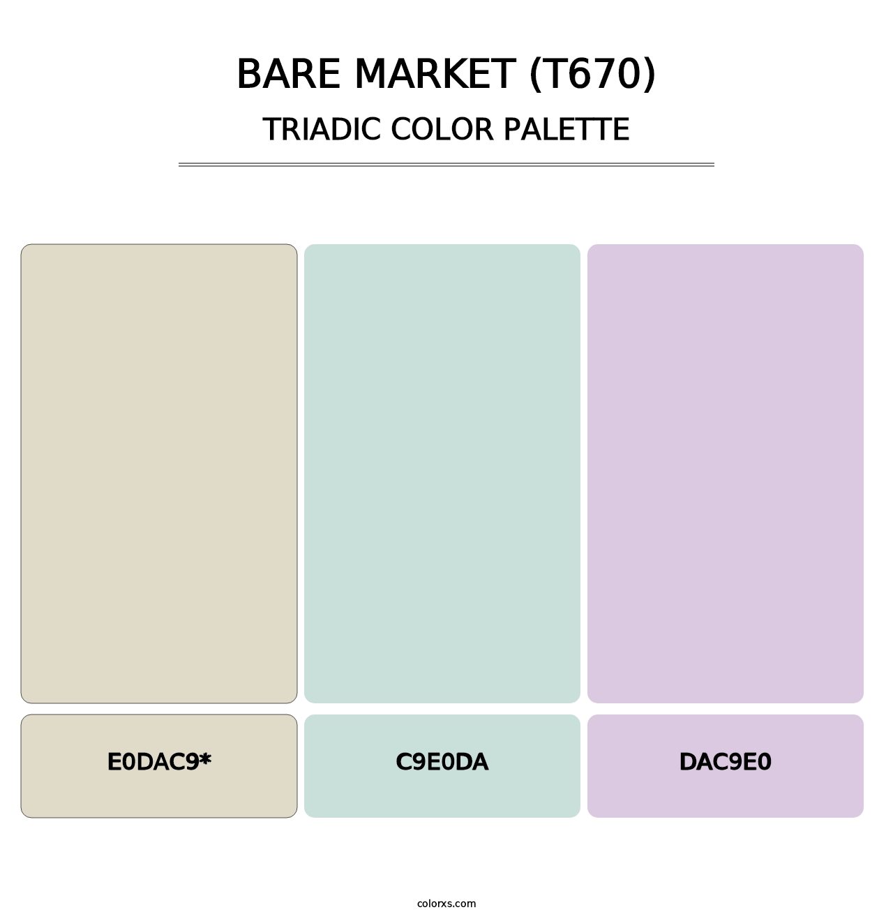 Bare Market (T670) - Triadic Color Palette