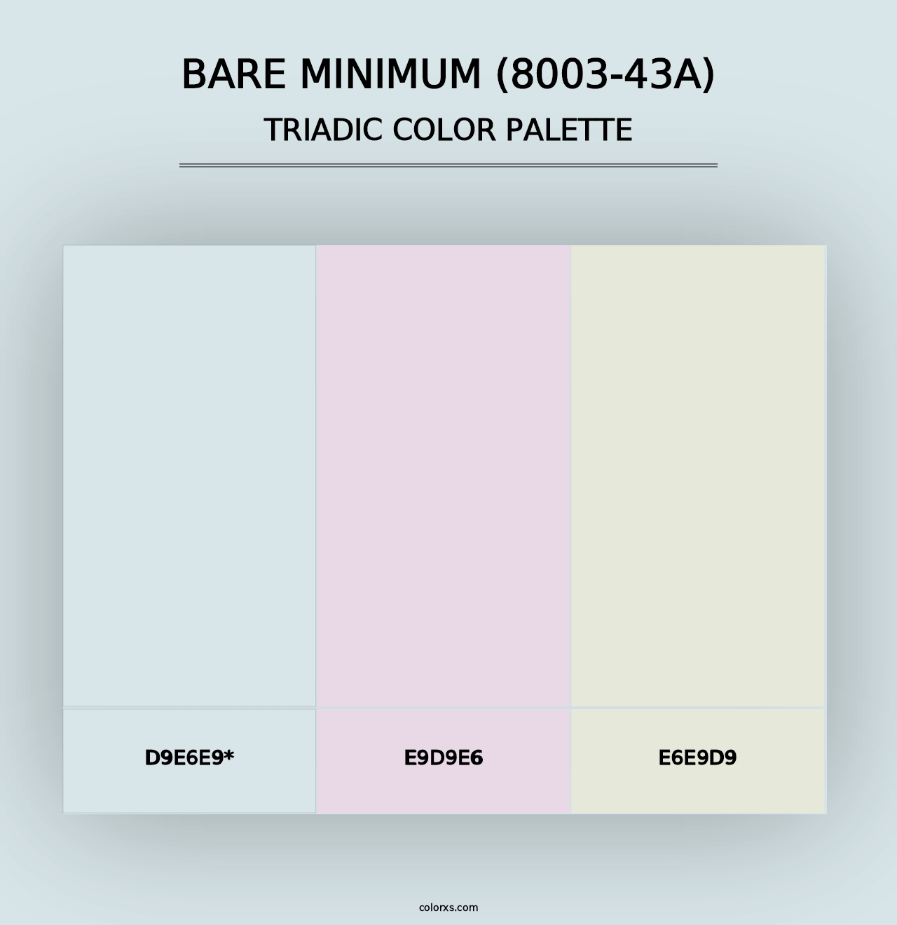 Bare Minimum (8003-43A) - Triadic Color Palette