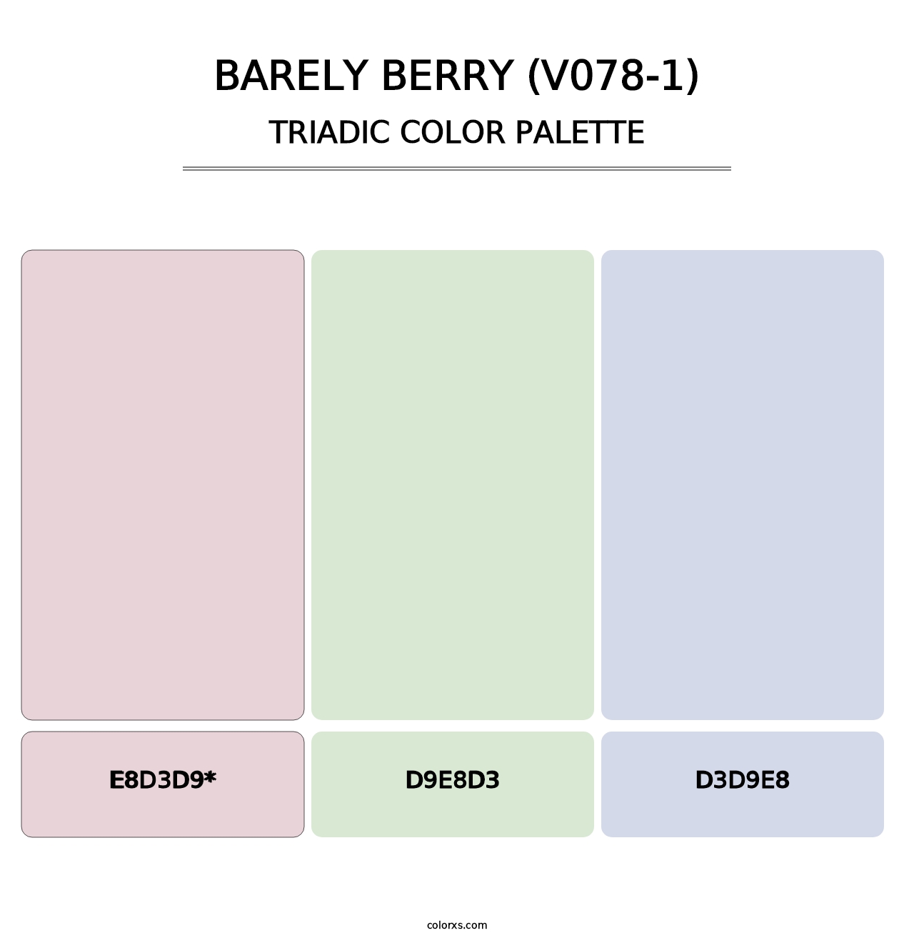 Barely Berry (V078-1) - Triadic Color Palette