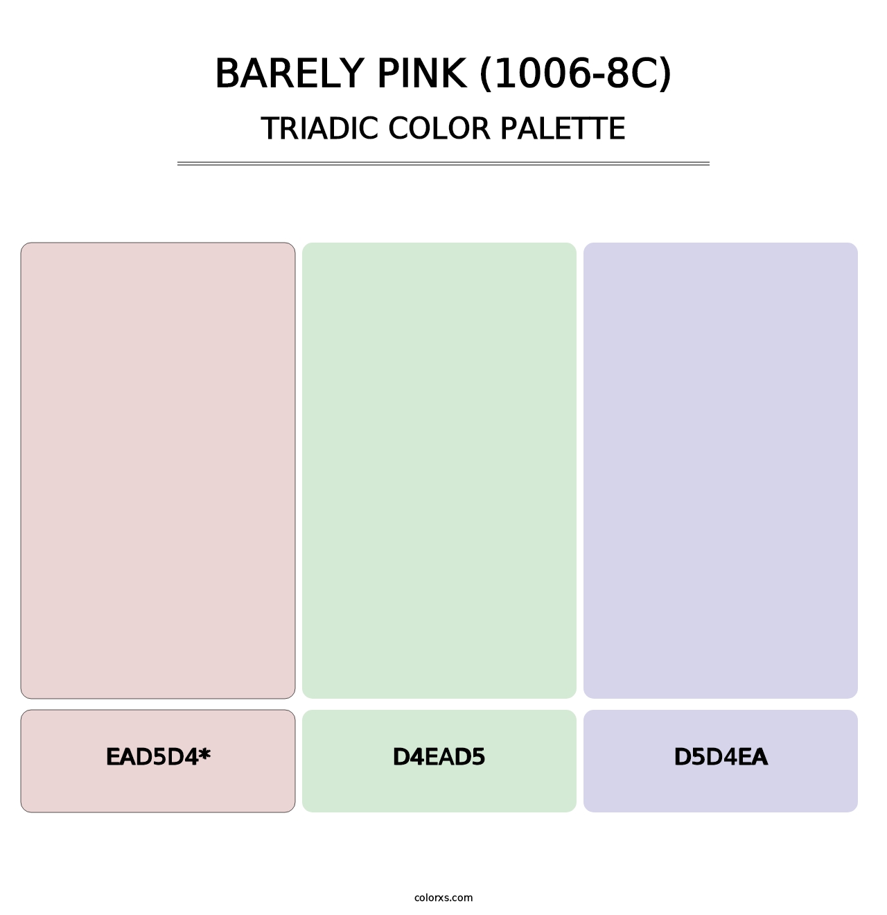 Barely Pink (1006-8C) - Triadic Color Palette