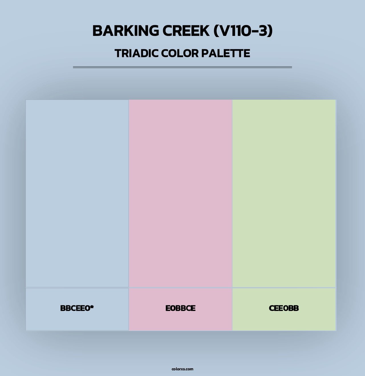 Barking Creek (V110-3) - Triadic Color Palette