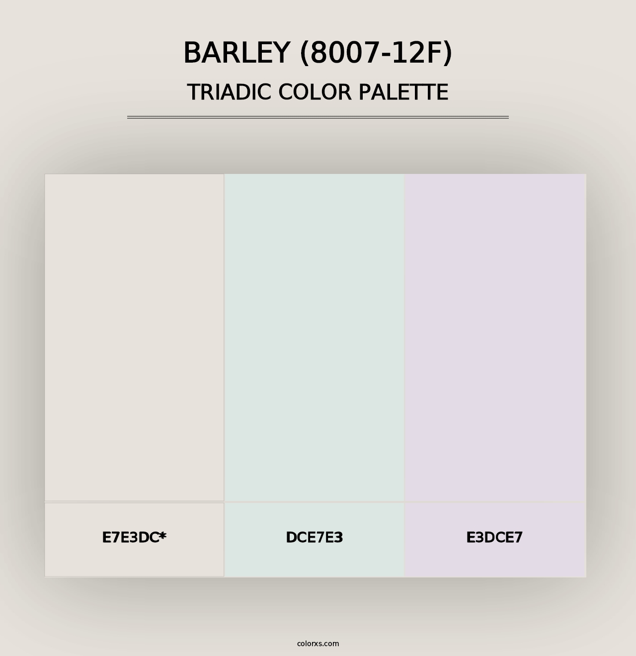 Barley (8007-12F) - Triadic Color Palette