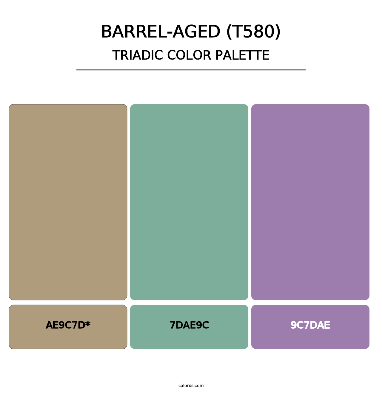 Barrel-Aged (T580) - Triadic Color Palette