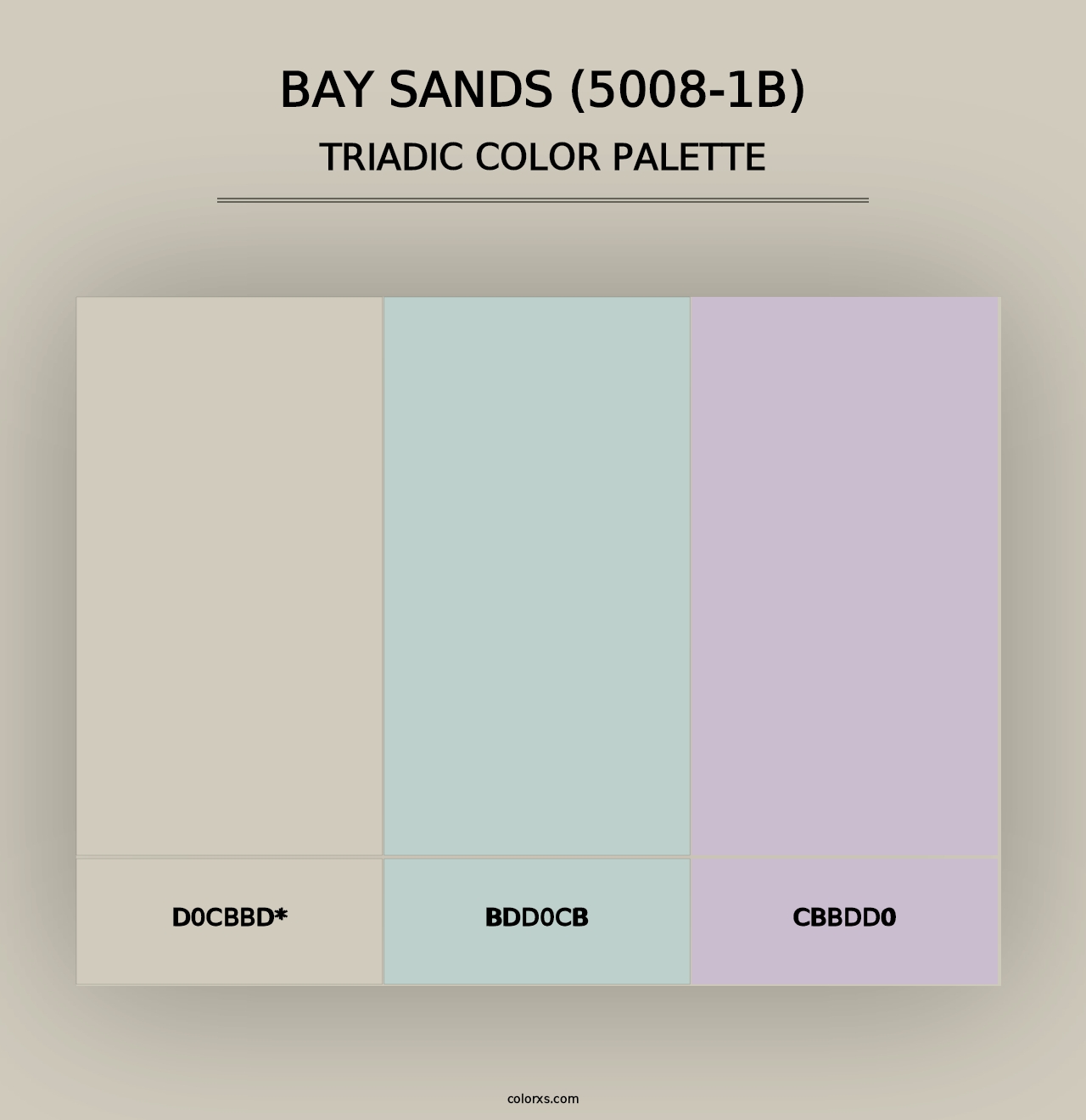 Bay Sands (5008-1B) - Triadic Color Palette