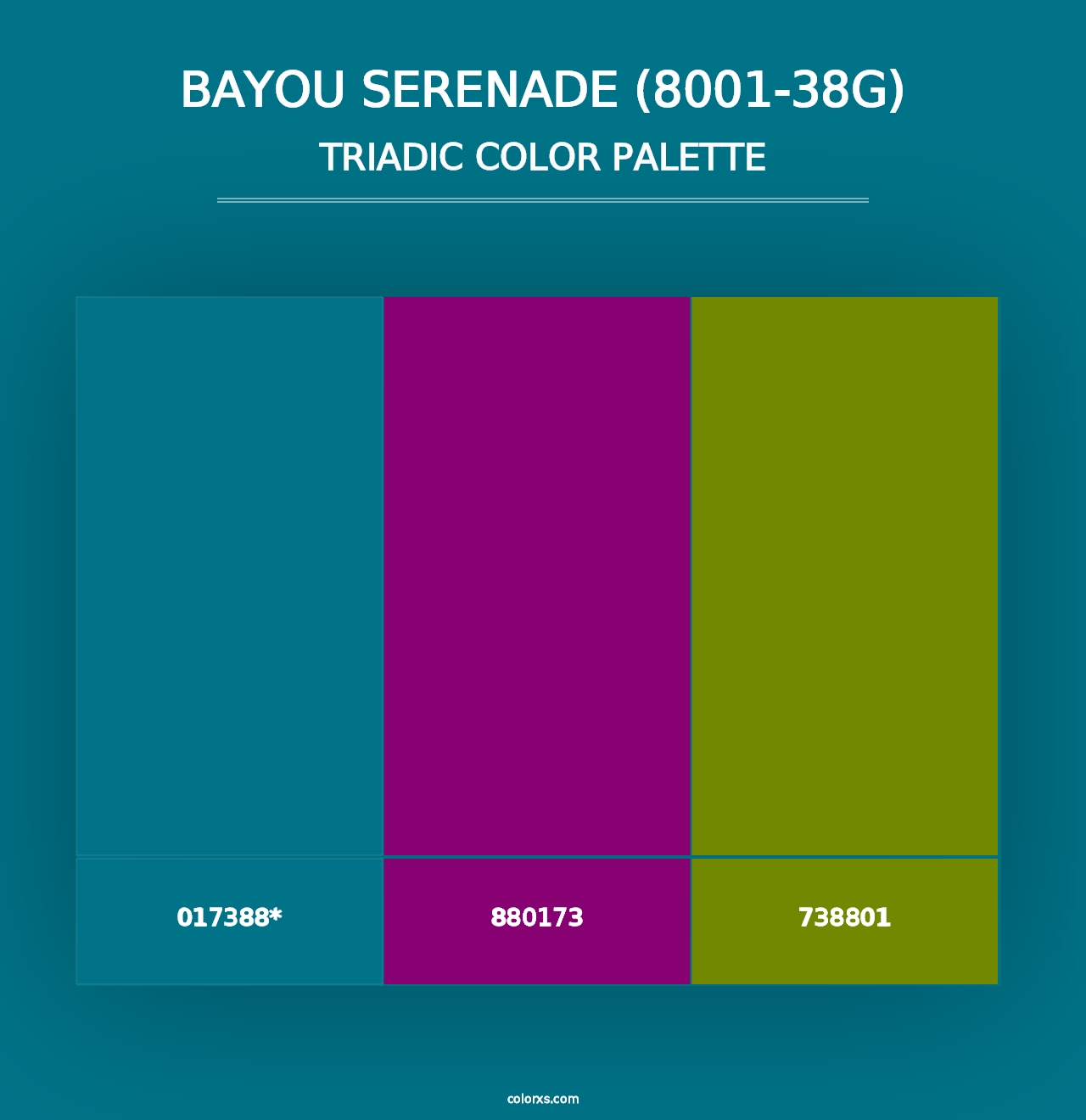 Bayou Serenade (8001-38G) - Triadic Color Palette