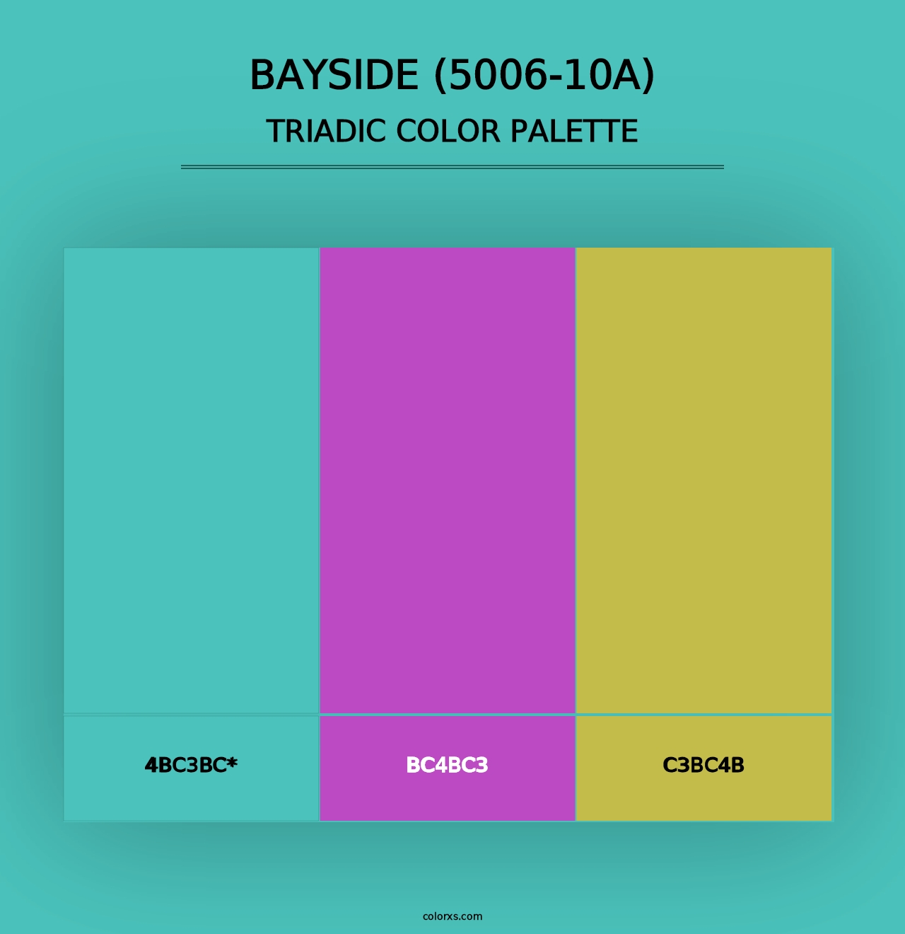 Bayside (5006-10A) - Triadic Color Palette