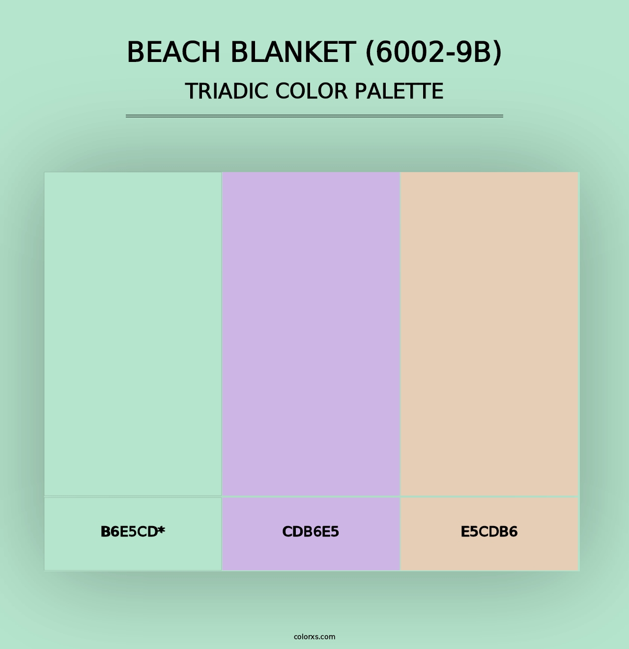 Beach Blanket (6002-9B) - Triadic Color Palette