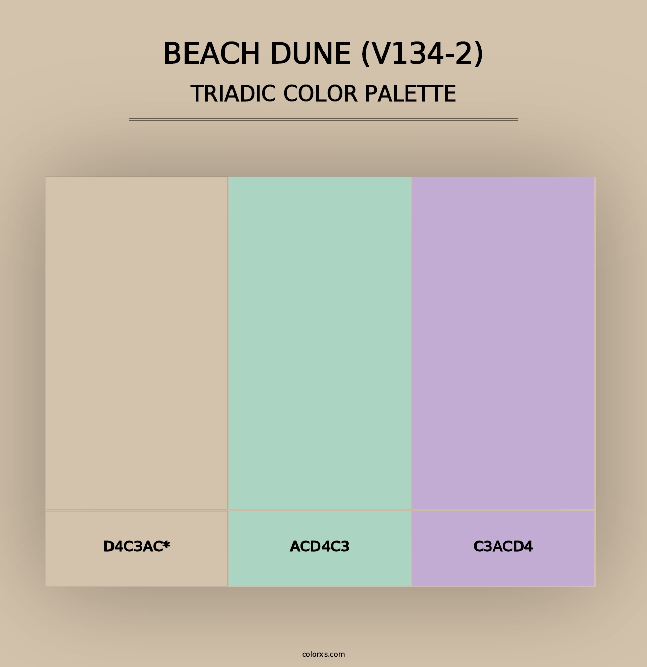 Beach Dune (V134-2) - Triadic Color Palette