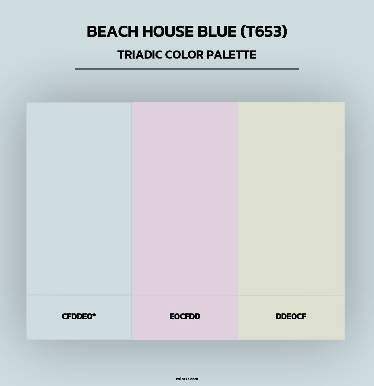 Beach House Blue (T653) - Triadic Color Palette