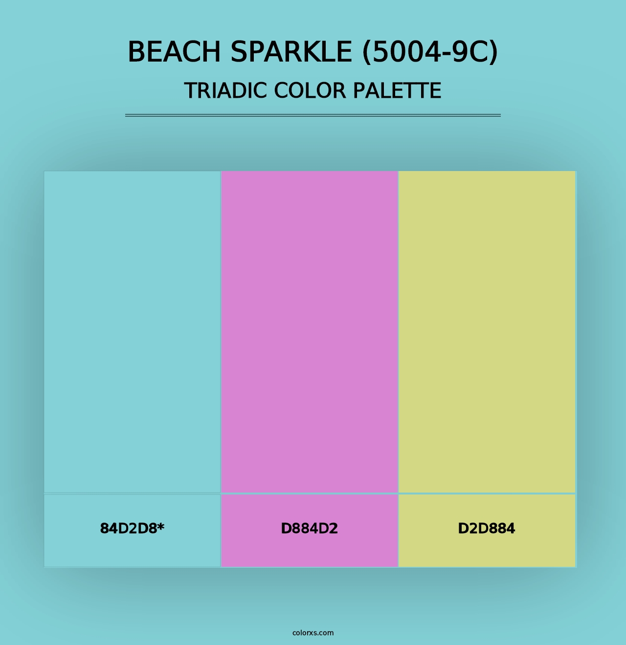 Beach Sparkle (5004-9C) - Triadic Color Palette