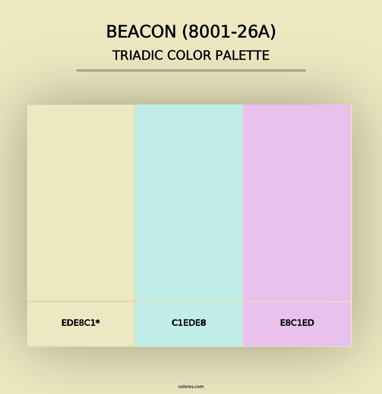 Beacon (8001-26A) - Triadic Color Palette