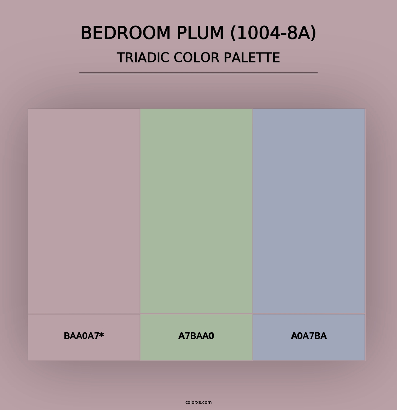 Bedroom Plum (1004-8A) - Triadic Color Palette