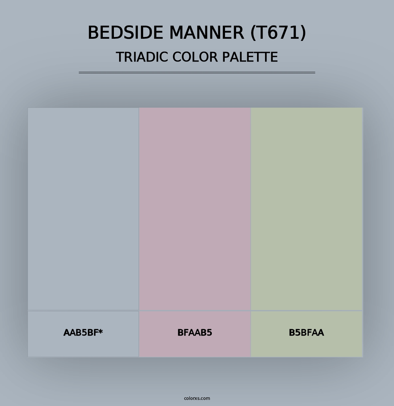 Bedside Manner (T671) - Triadic Color Palette