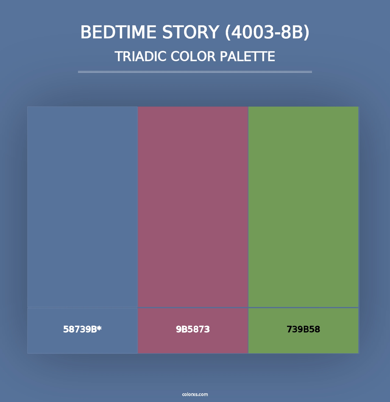 Bedtime Story (4003-8B) - Triadic Color Palette