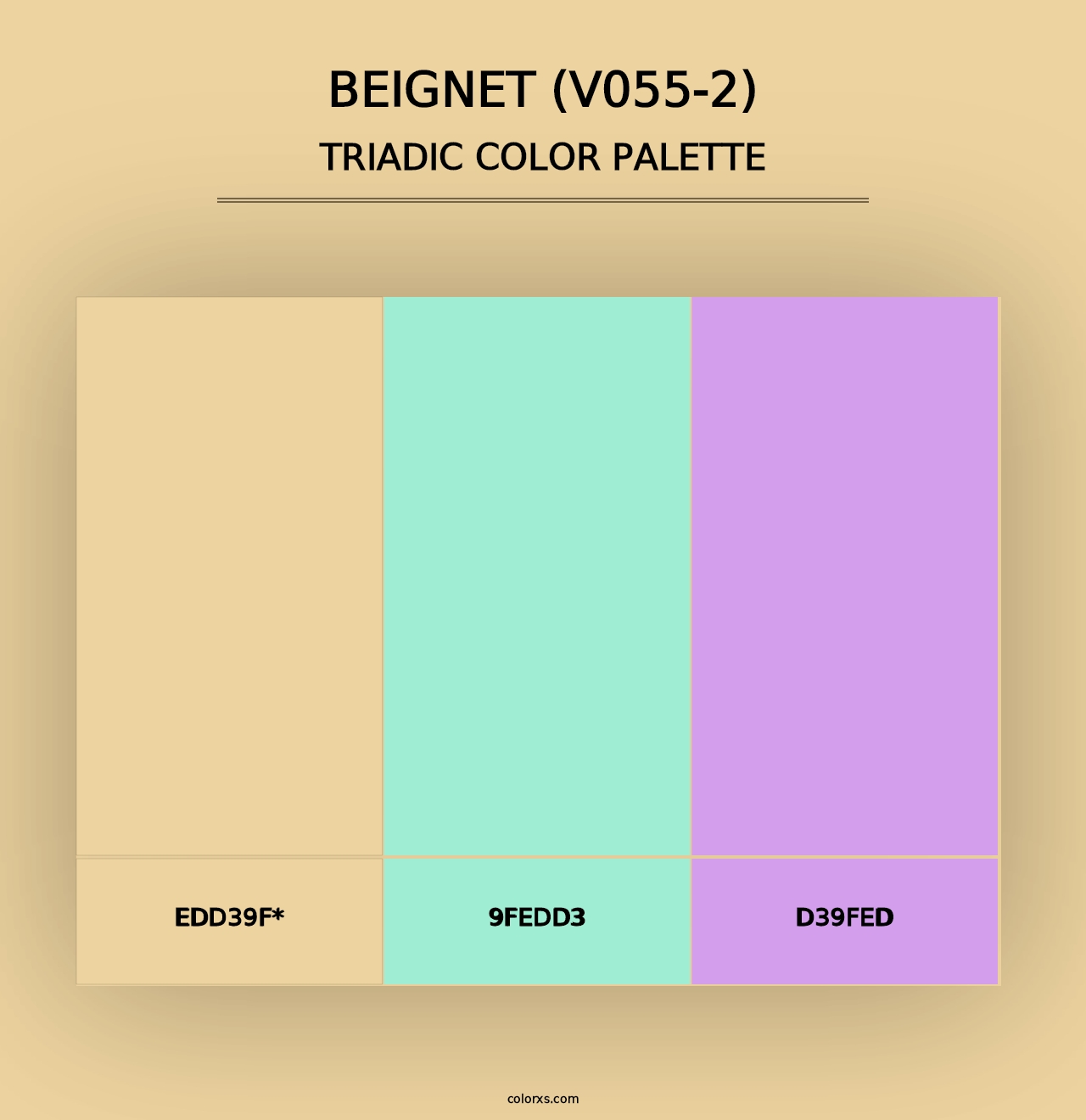 Beignet (V055-2) - Triadic Color Palette