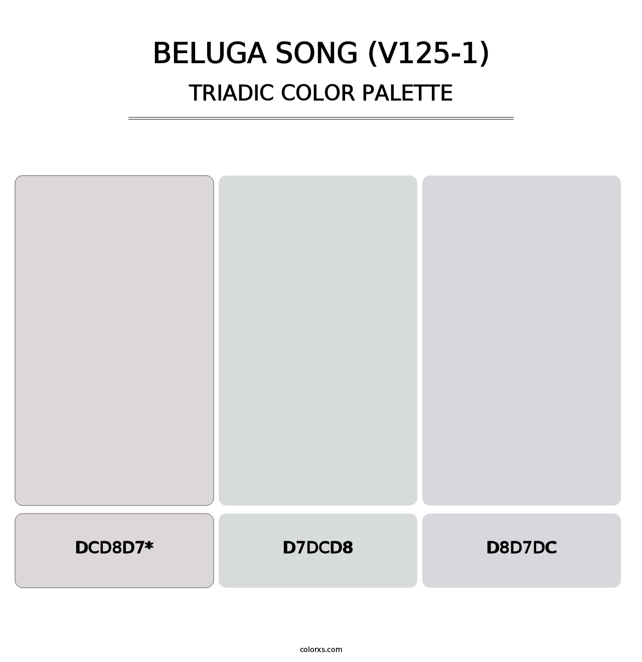 Beluga Song (V125-1) - Triadic Color Palette