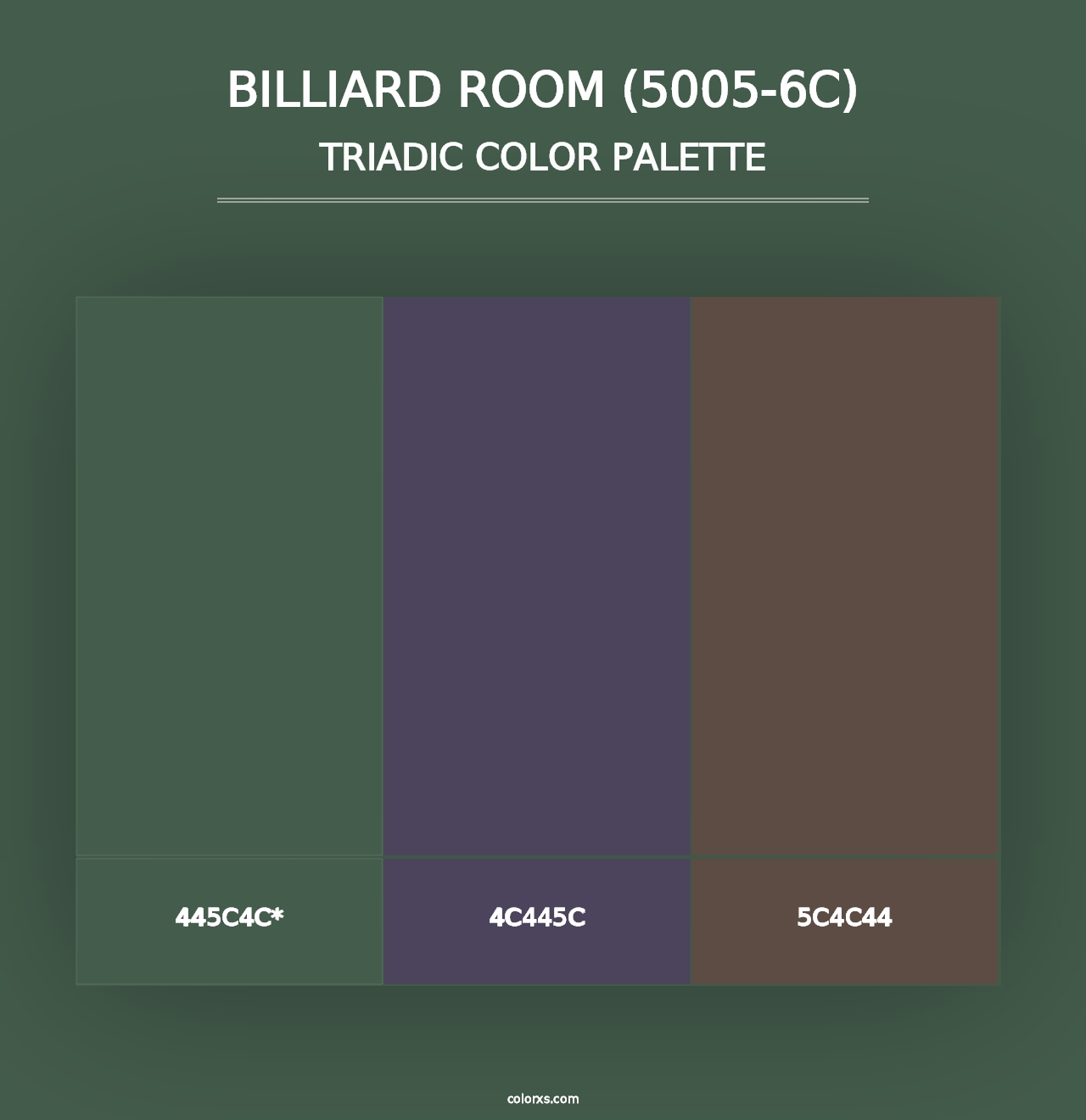 Billiard Room (5005-6C) - Triadic Color Palette